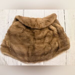 Real Fur Mink? Luxury Jacket Stole Brown N L Kaplan Buffalo Lined Pockets As Is